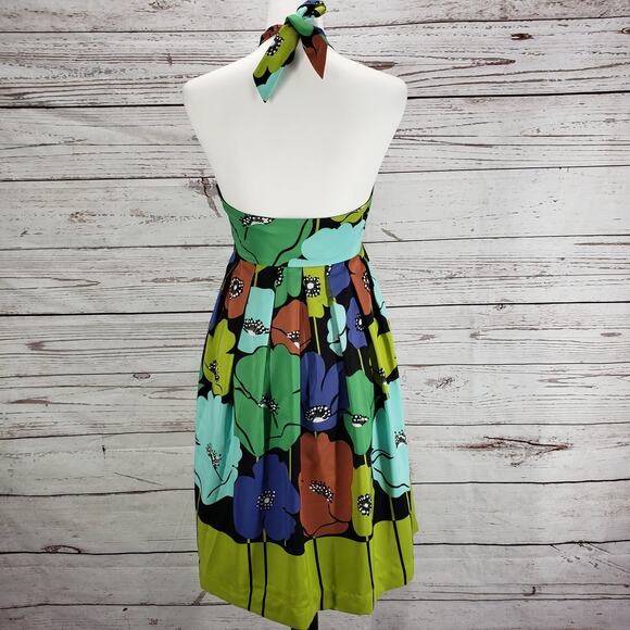 Anthropologie Multicolor Pavot Halter Dress by James Coviello Size Small - Picture 12 of 12
